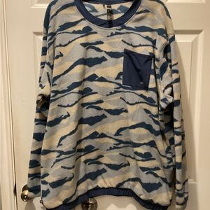 Adidas Black and Tan Camouflage Sweater